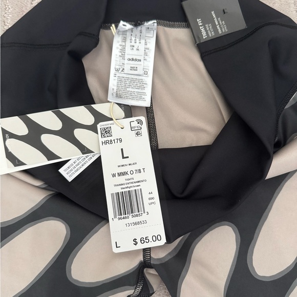 Adidas Collab with Marimekko Optime Training 7/8 Tights new with tags! Sz Large - Picture 12 of 12